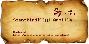 Szentkirályi Armilla névjegykártya